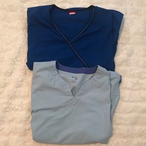 Two scrub tops